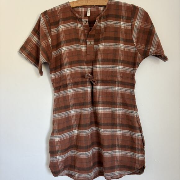 Rylee + Cru Girls Eleni Plaid Flannel Dress Sz 8-9 fits 7-8 best - Picture 2 of 4